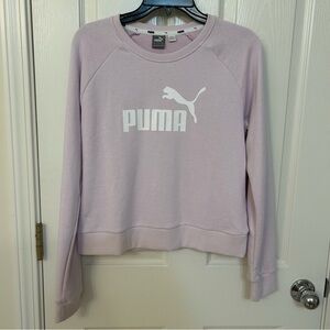 Puma Logo No.1 Crewneck Sweatshirt in Lavender fog/White Size XS